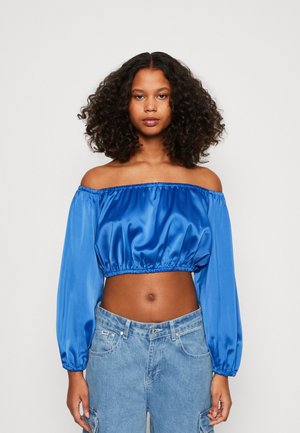 Pieces PCMARI OFF SHOULDER  - Μπλούζα - mazarine blue