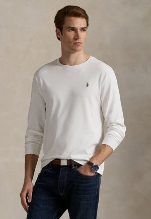 Polo Ralph Lauren, CUSTOM SLIM FIT SOFT COTTON T-SHIRT - Блуза с дълги ръкави - white