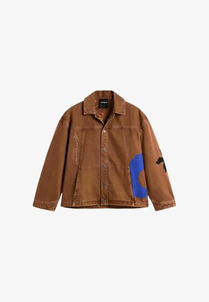 Desigual, PRINTED JACKET WITH SUNS - Veste en jean - brown