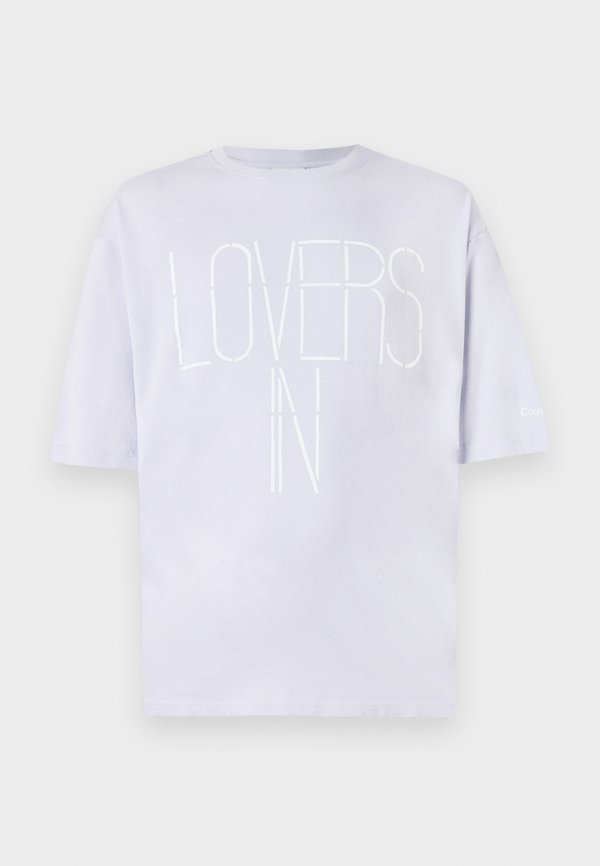 PRIDE MARC HUNDLEY LOVERS TEE UNISEX - Print T-shirt - lilac flower4