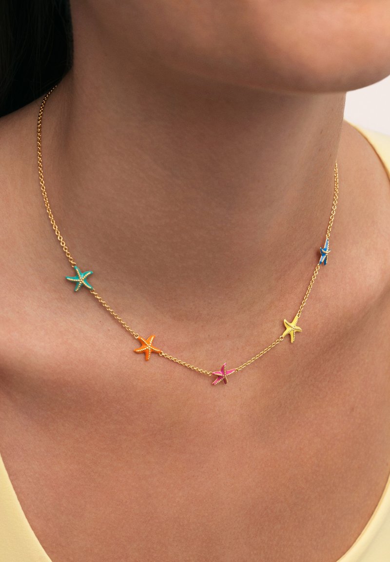 Singularu Starfish Enamel Colors - Collar - gold-coloured