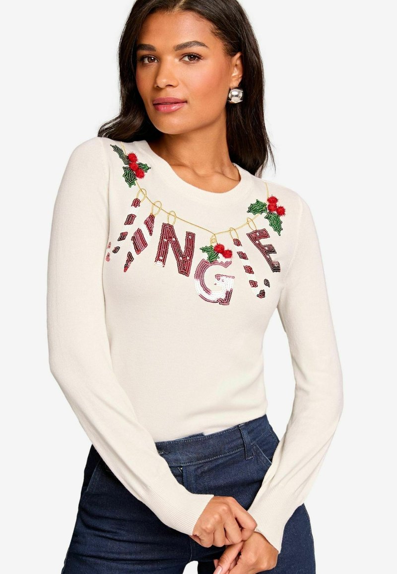 Lipsy CHRITMAS SLOGAN CREW NECK- REGULAR FIT - Džemperis - jingle