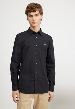 SLIM FIT STRETCH POPLIN SHIRT - Ing - black