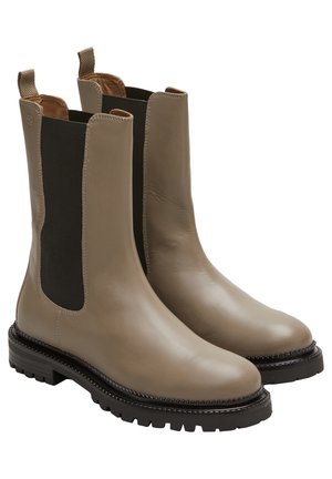 MET ELASTISCHE INZET - Stiefelette - beige  black