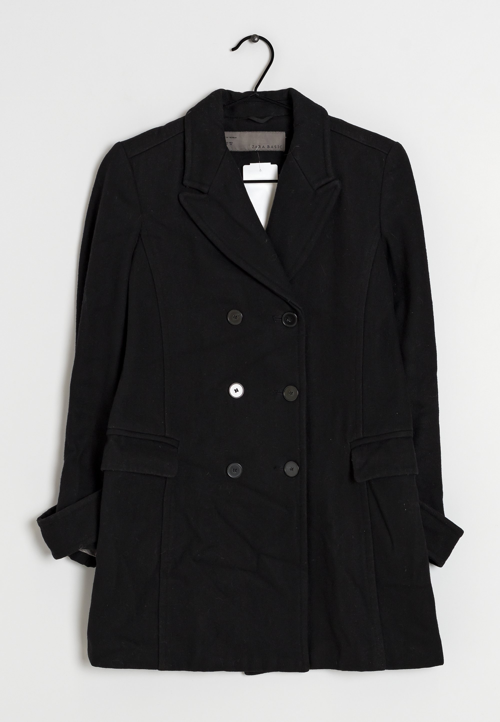 Zara Short coat black (Pre-owned) Zalando - Main Image