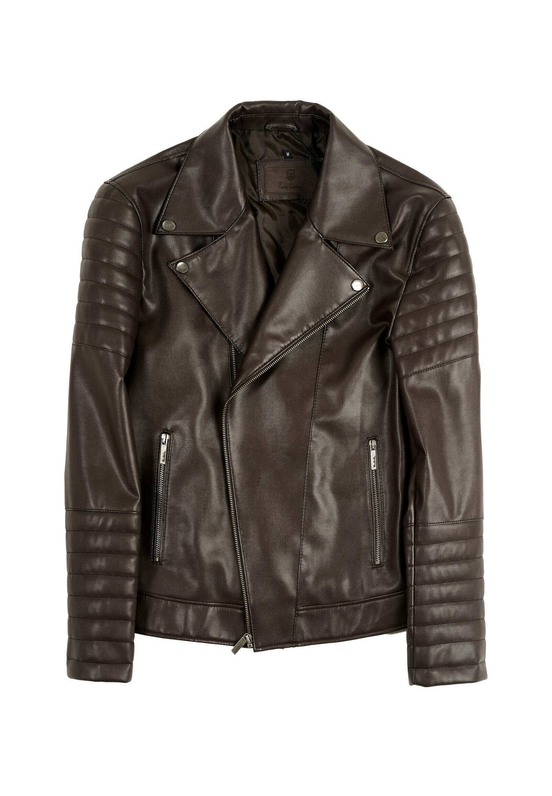 pierre cardin Sport レザージャケット 56 ダークブラウン Pierre Cardin Brown Leather Jacket 'XL' ~ Vintage Store