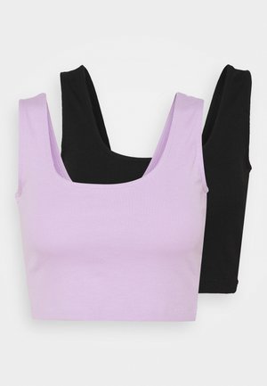 2 PACK - Top - black/lilac