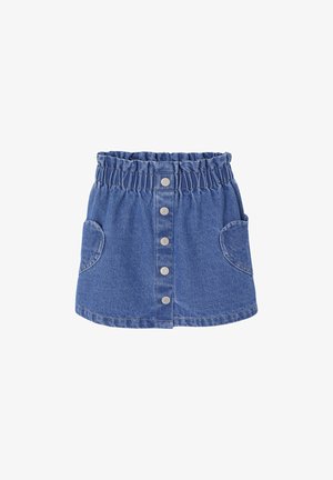 Vertbaudet, VERTBAUDET MÄDCHEN JEANSROCK MIT HERZTASCHE - Jeansrock - dunkelblau