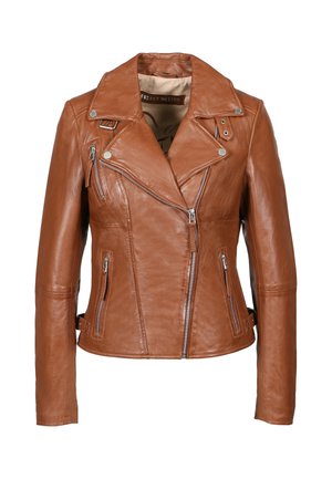 Freaky Nation, FREAKY NATION SHORTJACKET BIKER PRINCESS SL - Lederjacke - cognac
