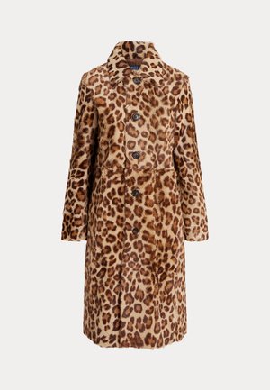 Polo Ralph Lauren LEOPARD PRINT HAIRCALF TRENCH COAT - Klasikinis paltas - black/beige