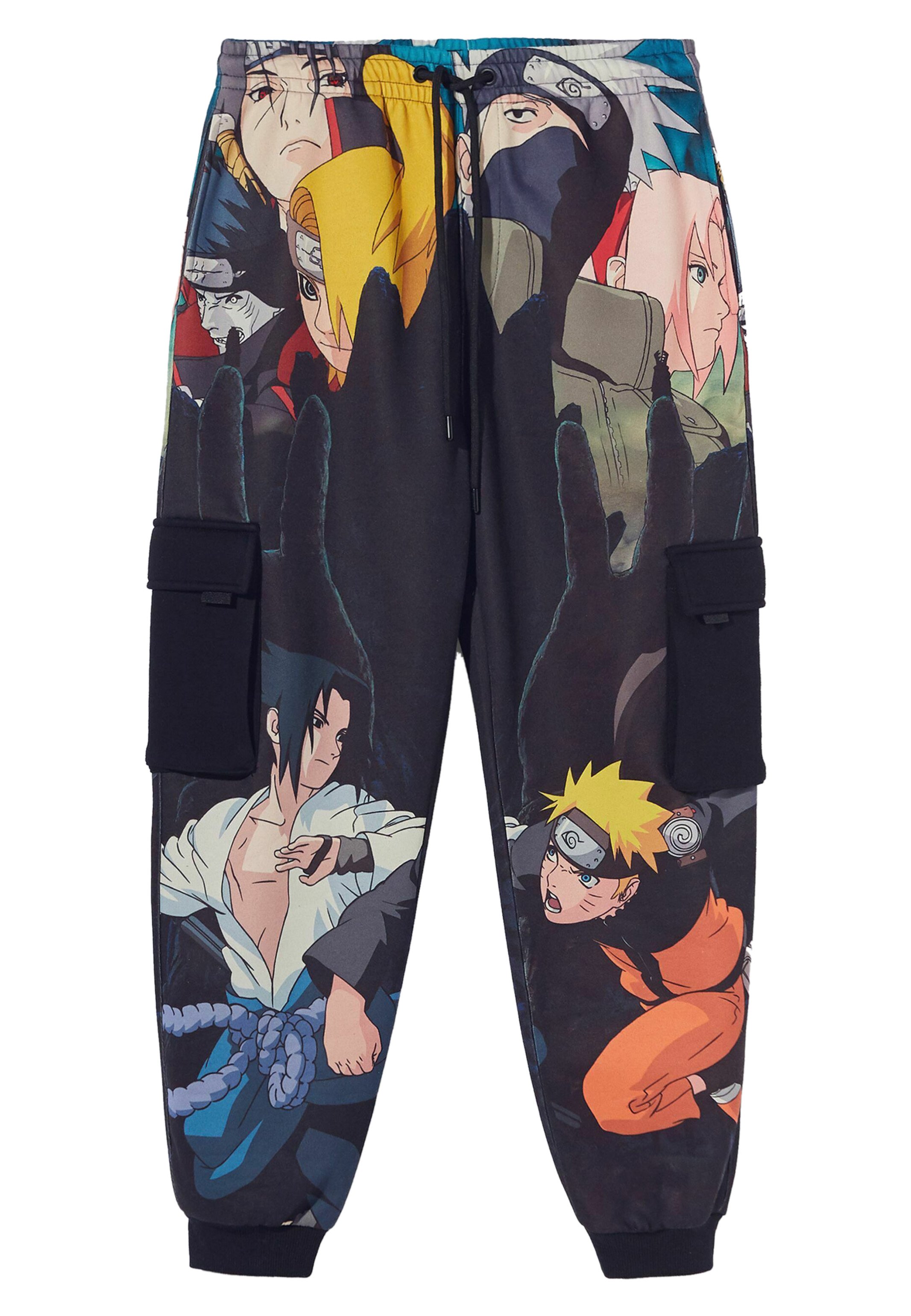Bershka NARUTO - Pantaloni cargo - black/nero - Zalando.it