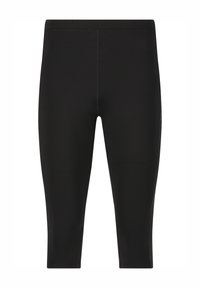 Svarta träningsleggings med slät, stretchy tyg. Hel längd med en åtsittande silhuett och diskret logotyp på sidofickan.