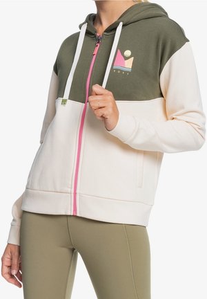 Zip-up sweatshirt - beige