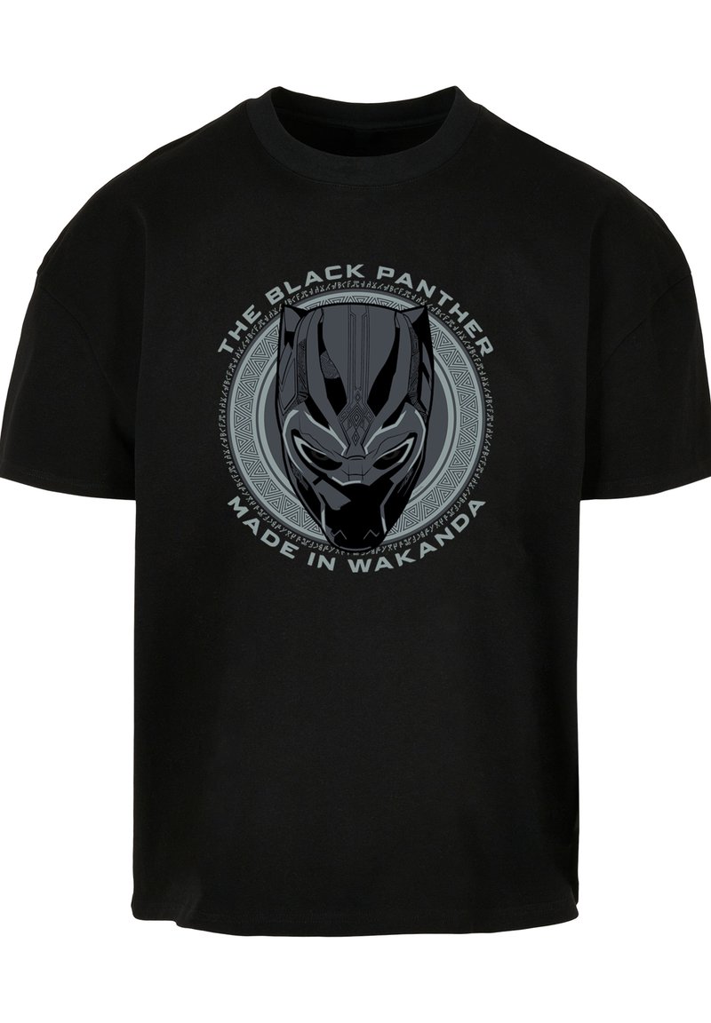 F4NT4STIC MARVEL BLACK PANTHER MADE IN WAKANDA - T-Shirt print - black/schwarz  - Zalando, image size:800x1152
