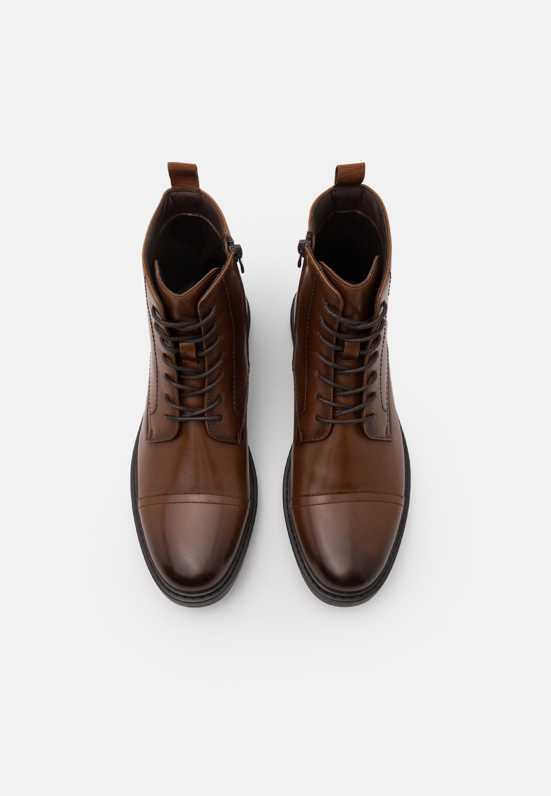 Pier One Botines con cordones - cognac/coñac - Zalando.es