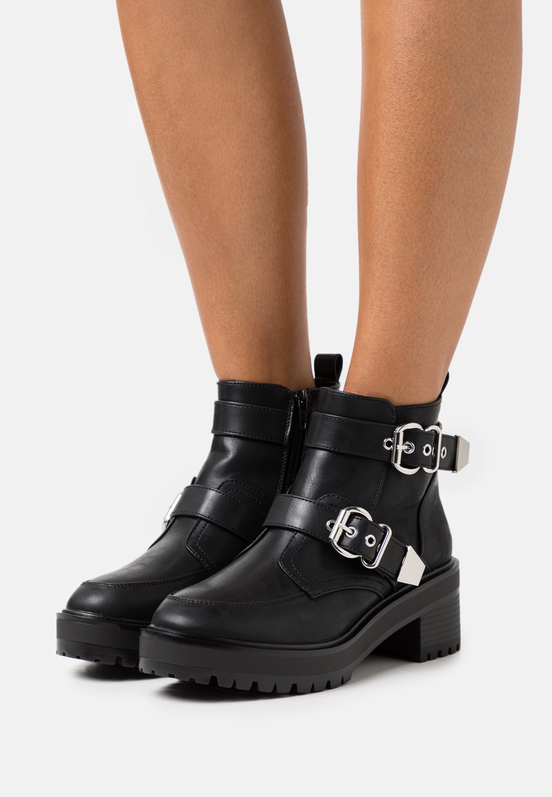 Even\u0026Odd Wide Fit Cowboy-/Bikerlaarsjes - black/Zwart - Zalando.nl