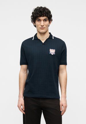 Bluză polo - dark blue/white