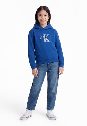 Calvin Klein Jeans LIGHT MONOLOGO HOODIE UNISEX - Kapuutsiga pusa - admiral blue