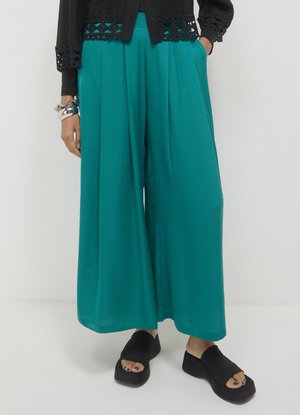 SIMIL - Trousers - verde petrolio