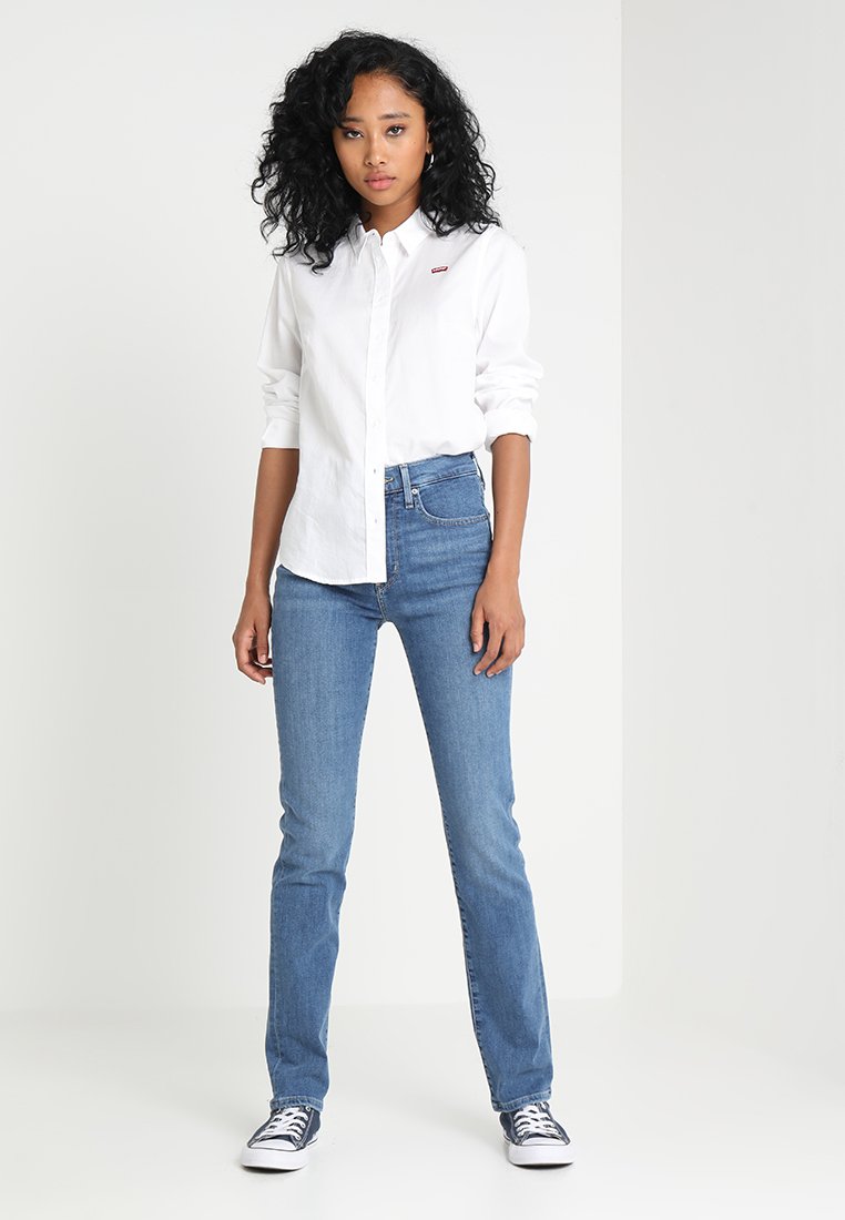 levi's 724 high rise straight jeans second thought