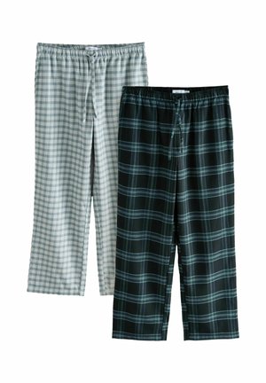 REGULAR FIT 2 PACK  - Pyjamahousut/-shortsit - black/white/blue check