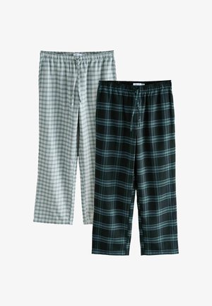 REGULAR FIT 2 PACK - Donji dio pidžame - black/white/blue check