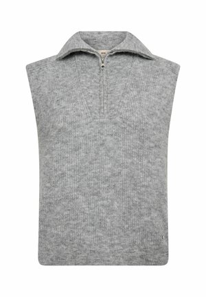 Mos Mosh, MMTHORA HIGHNECK SL KNIT - Džemper - grey melange