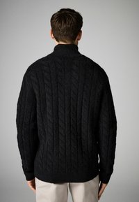 Next TEXTURED PREMIUM SOFT TOUCH ZIP NECK - Pulóver - dark red