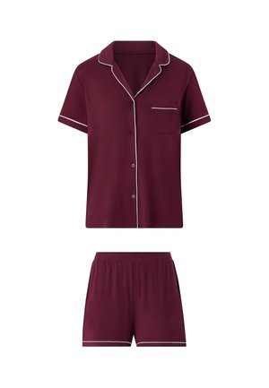 Ellos Collection, KURZÄRMELIGES PYJAMA-SET - Nachtwäsche Set - bordeaux