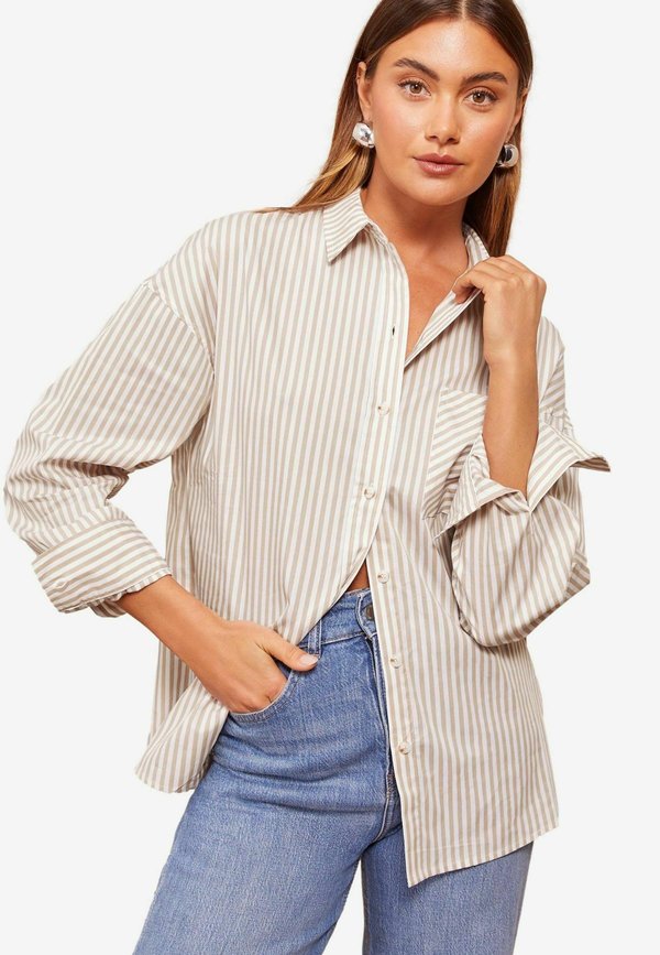 POPLIN - Hemdbluse - cream stripe
