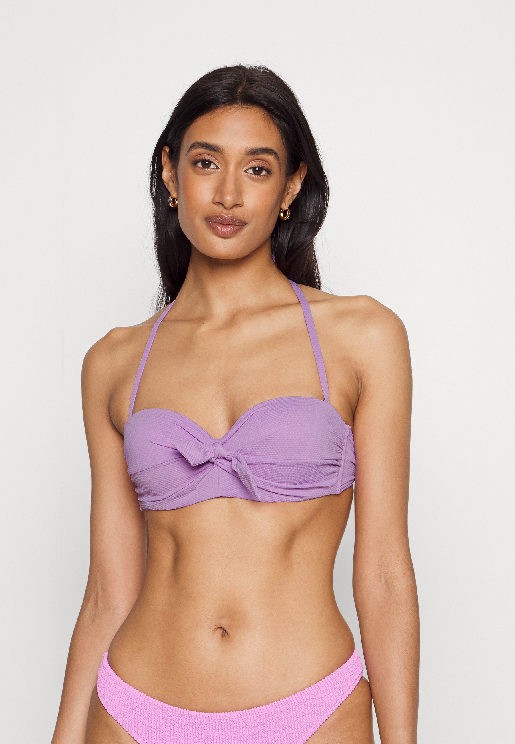 purple strapless bikini top