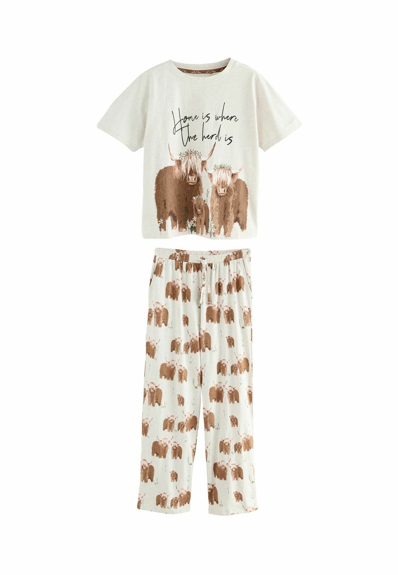 Next - REGULAR FIT -SHORT SLEEVE SET - Pyjama set - neutral hamish the highland cow, Enlarge