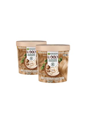 GARNIER GOOD COLORAZIONE PERMANENTE SENZA AMMONIACA, 90% DI ORIGINE NATURALE - 2 PACK - Tinte capelli - biondo caramello