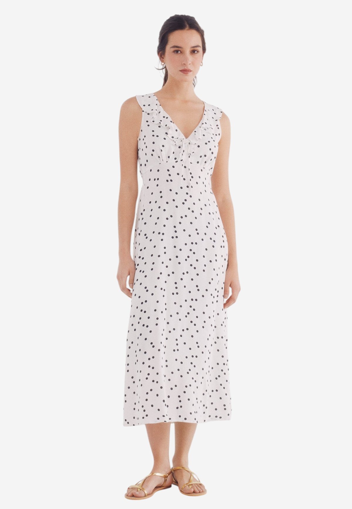 TOPLAZA Abito Lungo Da Spiaggia Vestiti Casual Donna Scollo A V Stampa Di Piante Tropicali 116924796
