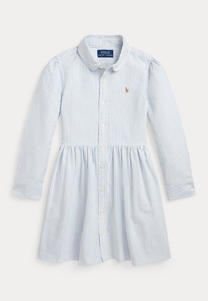 Polo Ralph Lauren, STRIPED COTTON OXFORD SHIRTDRESS 7-14Y - Skjortekjole - blue/white