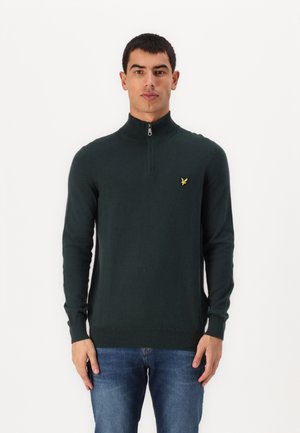 QUARTER ZIP - Striktrøje - argyle teal