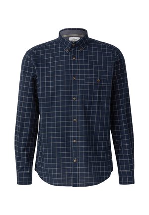s.Oliver, REGULAR FIT AUS MIT BUTTON-DOWN-KRAGEN - Vapaa-ajan kauluspaita - navy