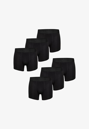 Boxer shorts neri, 100% cotone, con fascia elastica con logo, texture liscia e forma classica e aderente. Confezione da sei.