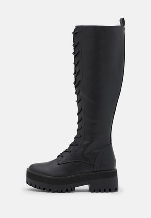 Bottes à lacets - black