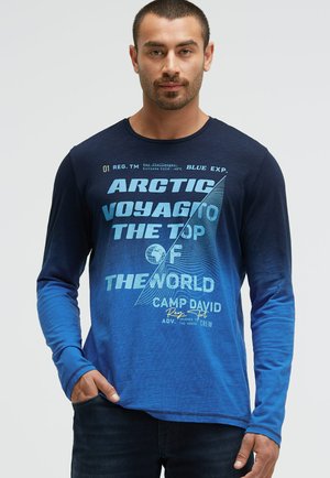 LONGSLEEVE MIT LABEL  - Long sleeved top - flight blue