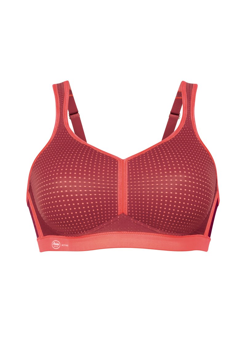Anita Women's Orely 5882 Wire-Free Support Bra - Wide Straps, Seamed Cups (Cherry Red, 42I)