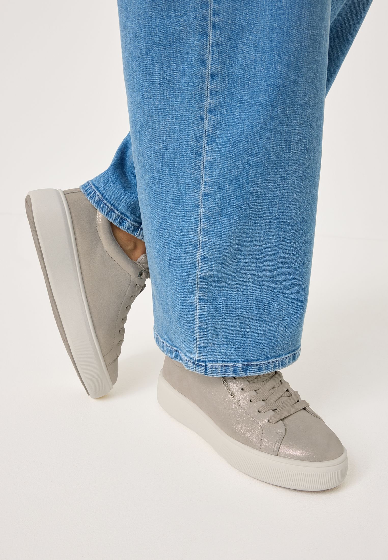 Tamaris Lage damessneakers, Taupe Glam, 35 EU