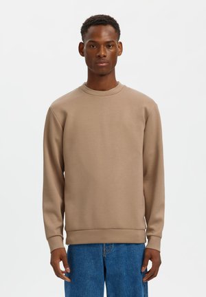 SLHEMANUEL CREW NECK - Ikdienas džemperis - savannah tan
