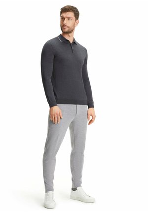 FALKE BASIC POLO SHIRT - Longsleeve - dark grey