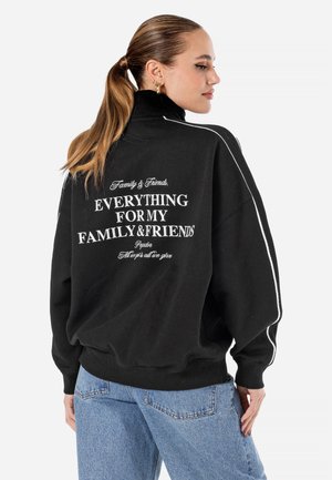 ELLA TRAIN - Zip-up sweatshirt - washed black