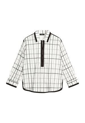 Massimo Dutti, COTTON BLEND CHECK SHIRT - Camicetta - white