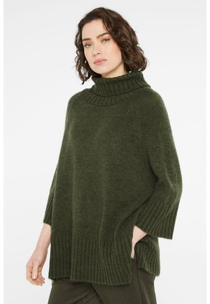 ROLLKRAGEN MIT VERKÜRZTEN ÄRMELN - Jumper - natural khaki