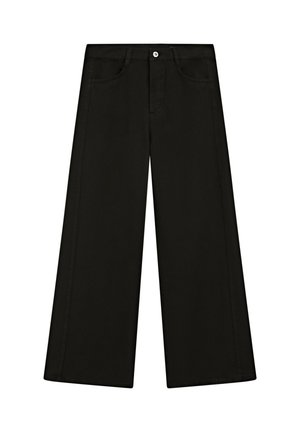 Massimo Dutti, FLOWY WIDE-LEG JEANS - Wide Leg - black
