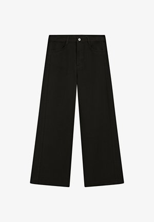 Massimo Dutti, FLOWY WIDE-LEG JEANS - Wide Leg - black