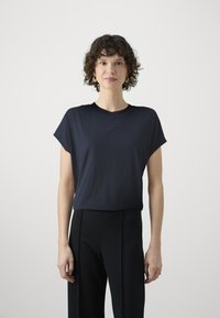 Marc O'Polo DENIM SHORTSLEEVE CUT ON ROUNDNECK - Basic T-shirt - navy teal